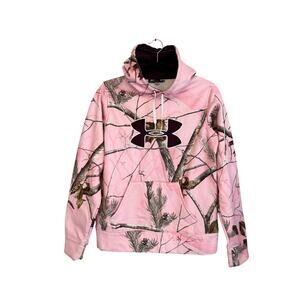 Under Armour Hoodie Womens SM/P Pink Realtree Camo Hunting Long Sleeve Pullover